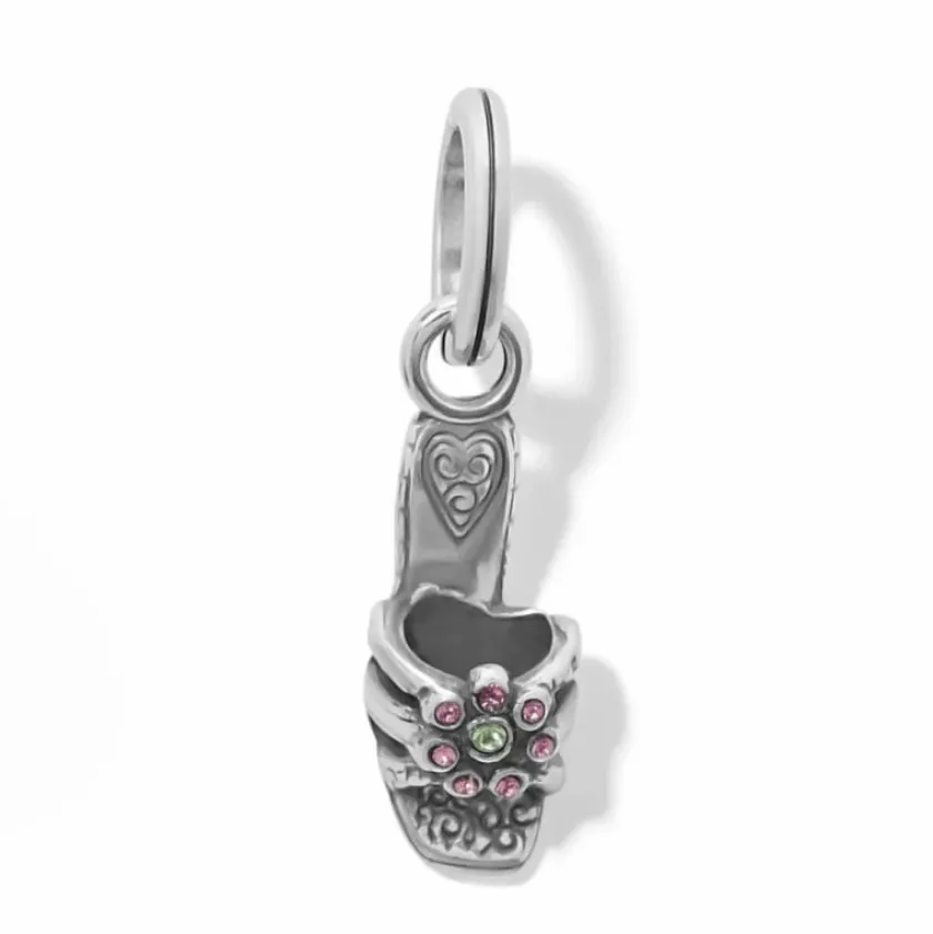 Brighton Flower Petal Shoe Charm Silver-Pink Sale