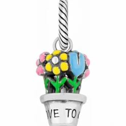 Brighton Flower Pot Charm Silver-Multi Discount