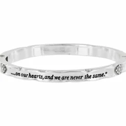 Brighton Footprints Hinged Bangle Silver Discount