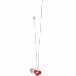 Brighton Forever Be Loved Necklace Silver-Red Clearance