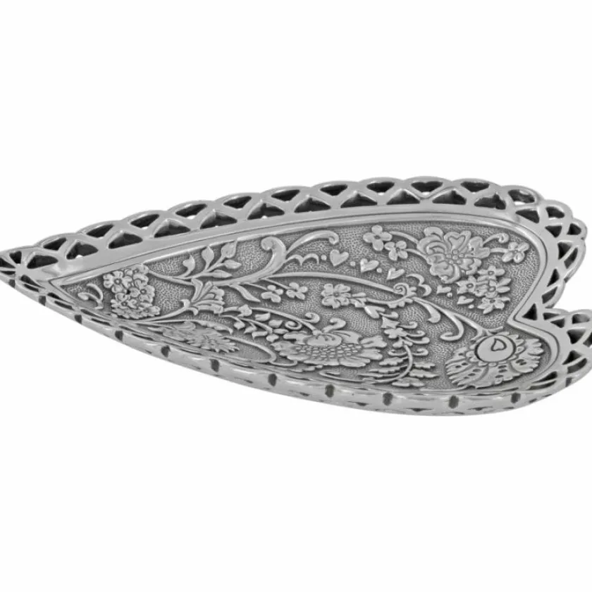 Brighton Garden Heart Trinket Tray Silver Sale