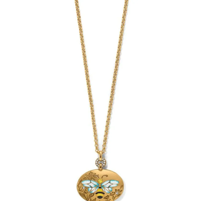 Brighton Garden's Splendour Bee Necklace Gold-Multi Discount