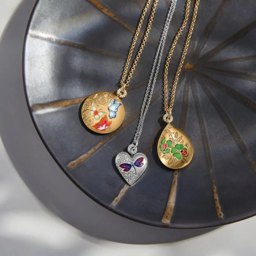 Brighton Garden's Splendour Dragonfly Necklace Silver-Multi New