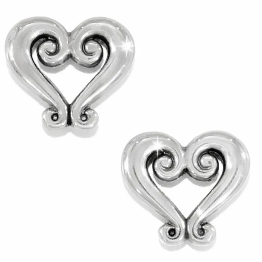Brighton Genoa Heart Mini Post Earrings Silver Outlet