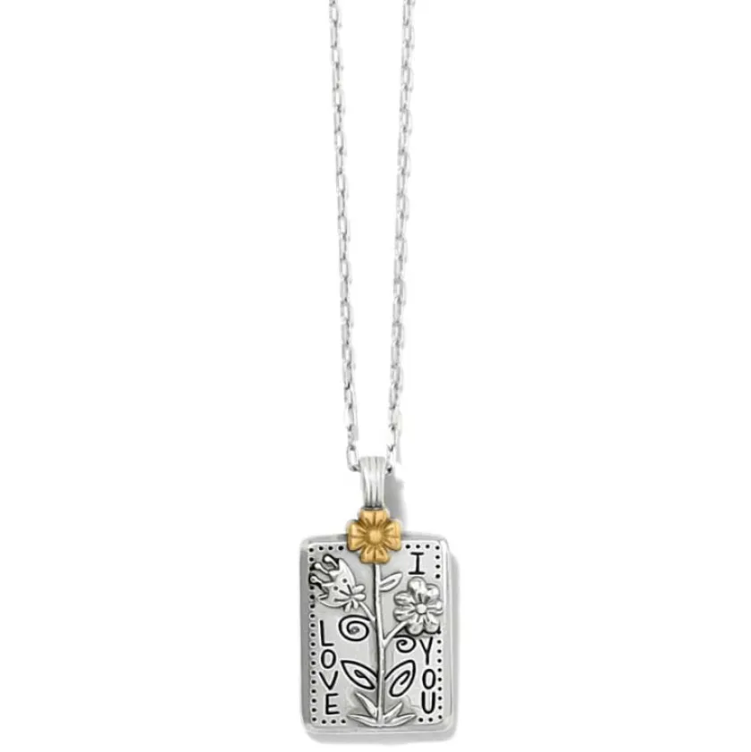 Brighton Give Love Flower Necklace Silver-Gold Fashion
