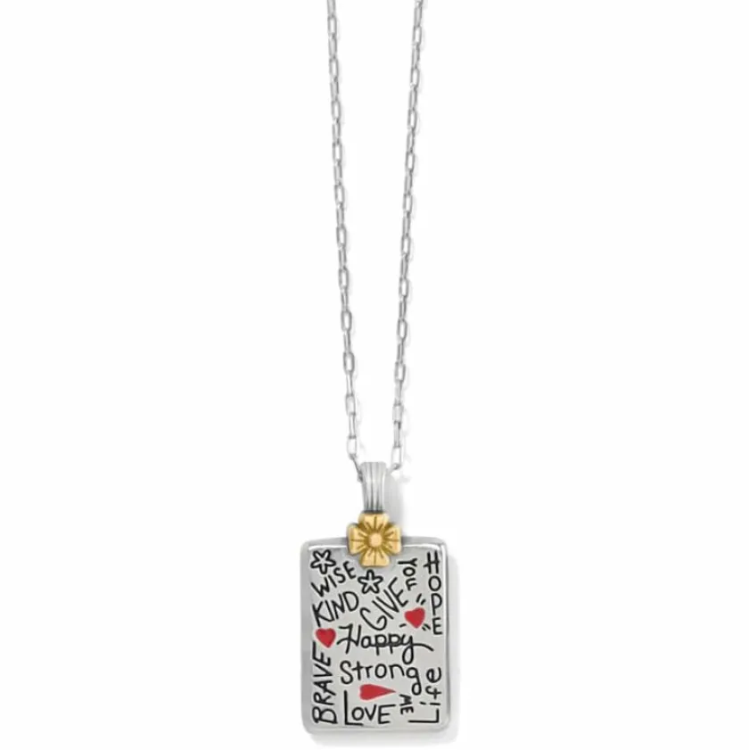 Brighton Give Love Flower Necklace Silver-Gold Fashion