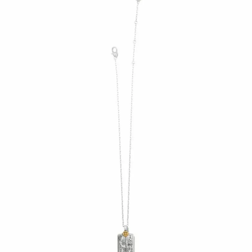 Brighton Give Love Flower Necklace Silver-Gold Fashion