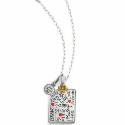 Brighton Give Love Glitz Flower Necklace Silver-Gold Online