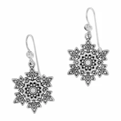 Brighton Glint Snowflake French Wire Earrings Silver Online