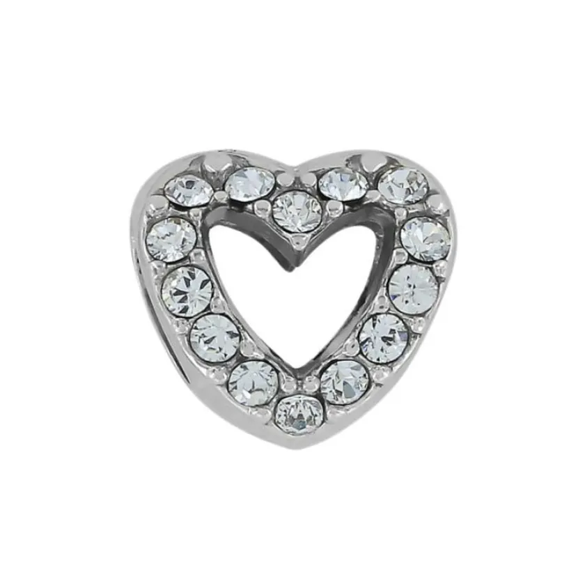 Brighton Glitter Hearts Bead Silver Outlet