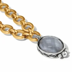 Brighton Golden Moon Short Necklace Gold-Gray New