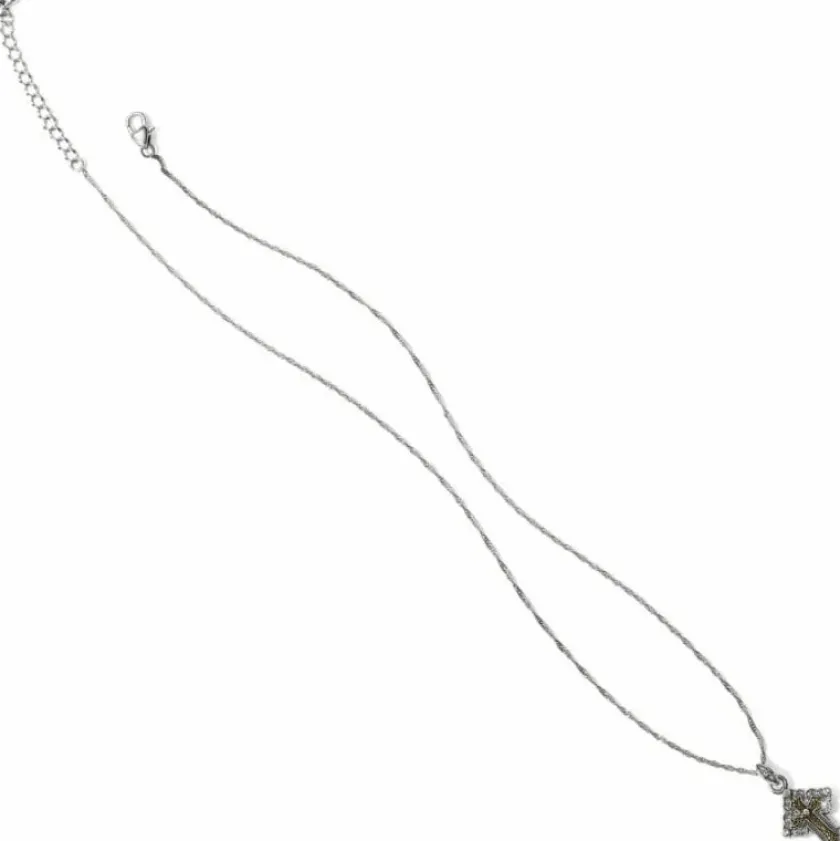 Brighton Greek Petite Cross Necklace Silver-Gold Online