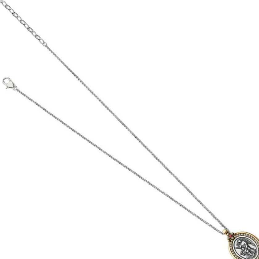 Brighton Guardian Angel Two-Tone Pendant Necklace Silver-Gold Clearance