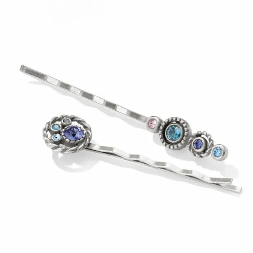 Brighton Halo Bobby Pin Set Silver-Tanzanite Best