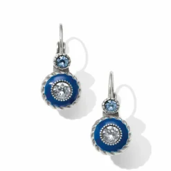 Brighton Halo Eclipse Leverback Earrings Silver-Blue Online