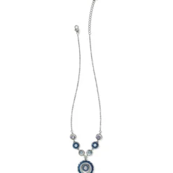 Brighton Halo Eclipse Necklace Silver-Blue Clearance
