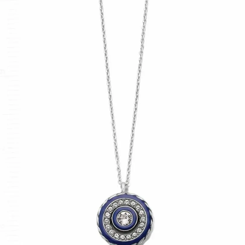 Brighton Halo Eclipse Petite Necklace Silver-Blue Best