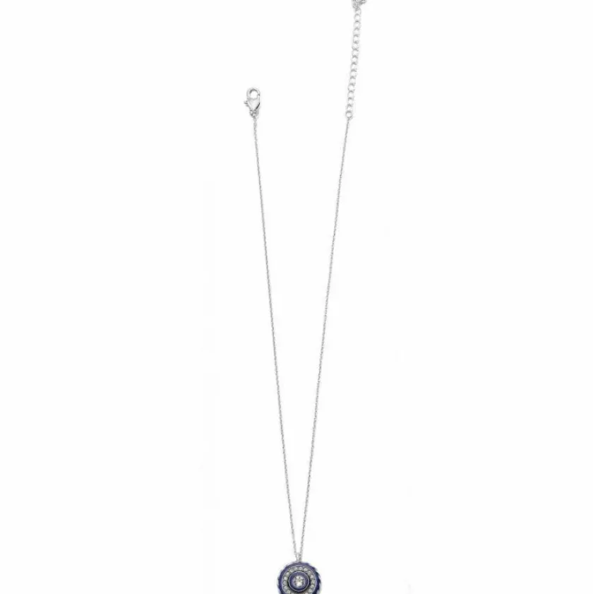 Brighton Halo Eclipse Petite Necklace Silver-Blue Best