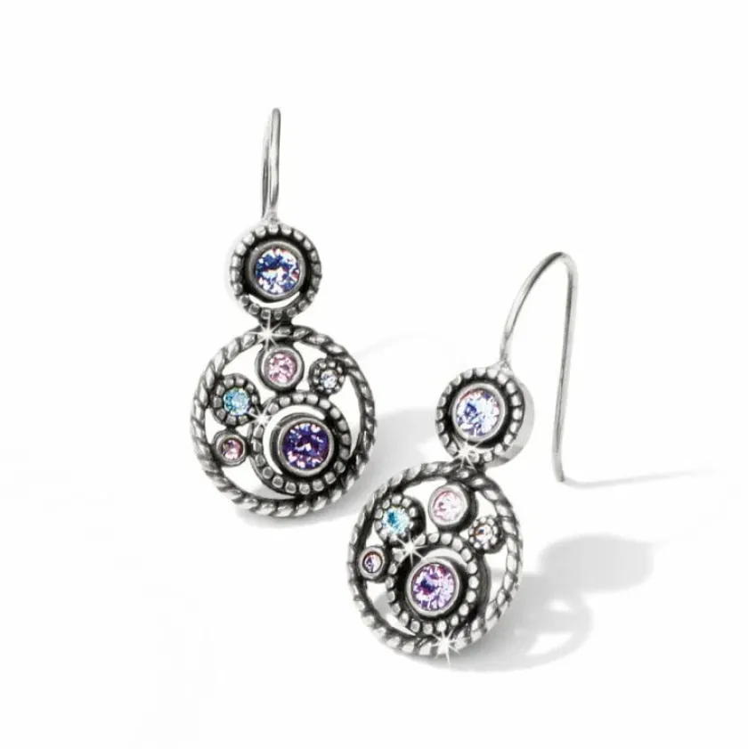 Brighton Halo French Wire Earrings Silver-Tanzanite Sale