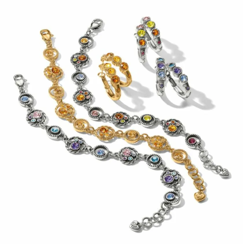 Brighton Halo Gems Bracelet Silver-Multi Clearance