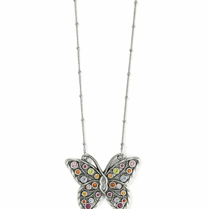 Brighton Halo Gems Monarch Necklace Silver-Multi Online