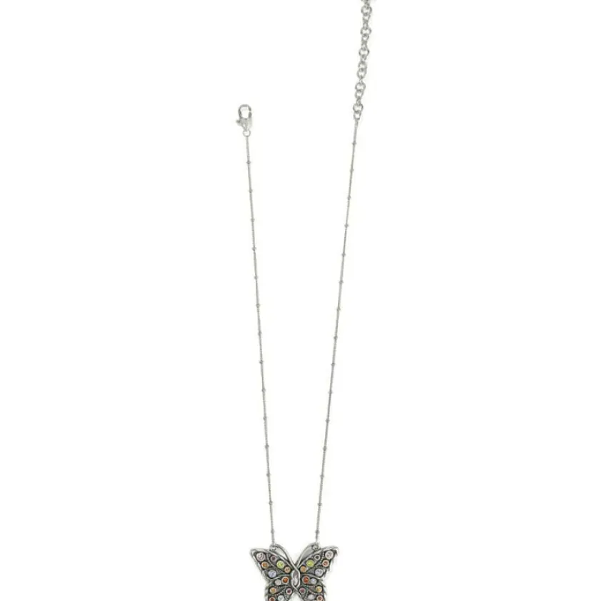 Brighton Halo Gems Monarch Necklace Silver-Multi Online