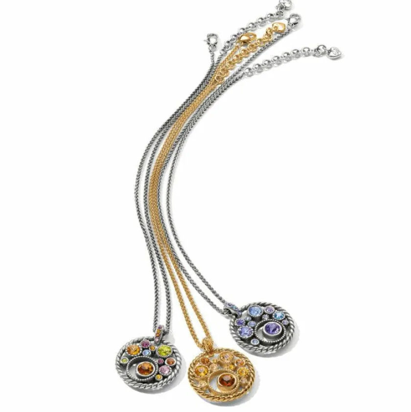 Brighton Halo Gems Necklace Silver-Multi Sale