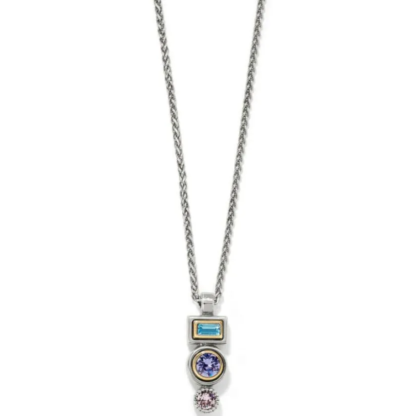 Brighton Halo Gleam Drop Necklace Silver-Multi Online