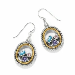 Brighton Halo Gleam French Wire Earrings Silver-Multi Fashion