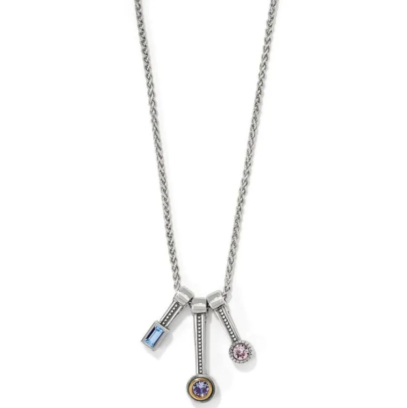 Brighton Halo Gleam Trio Necklace Silver-Multi Online
