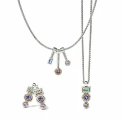 Brighton Halo Gleam Trio Necklace Silver-Multi Online