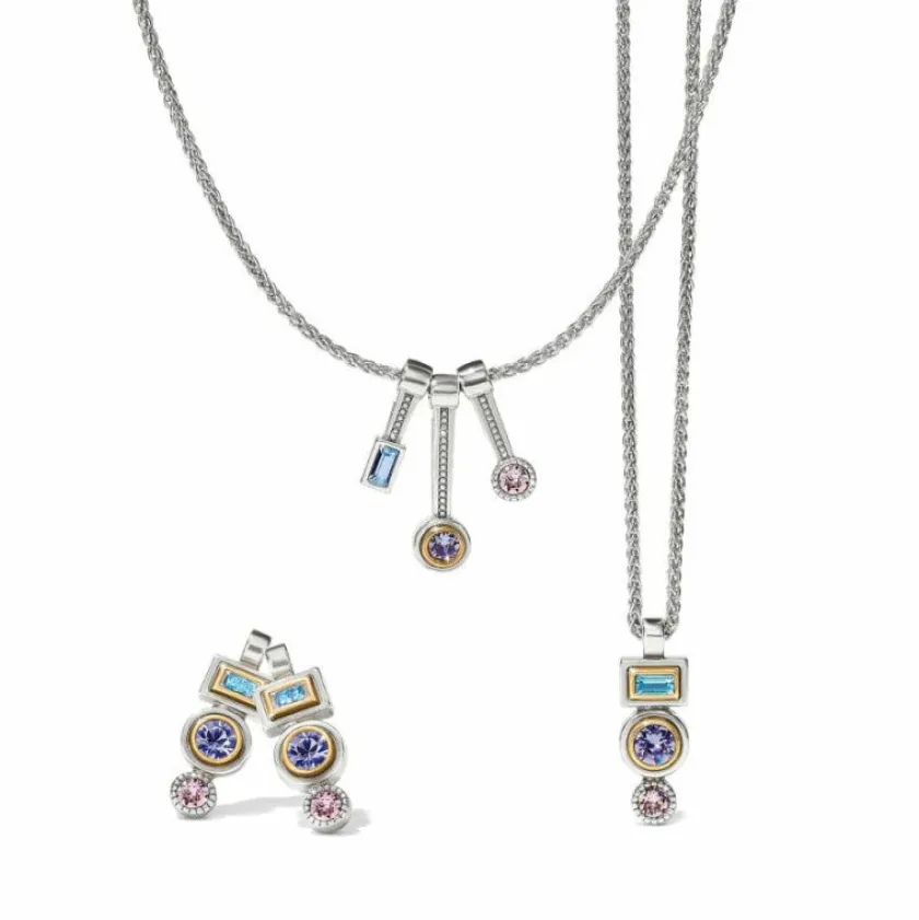 Brighton Halo Gleam Trio Necklace Silver-Multi Online