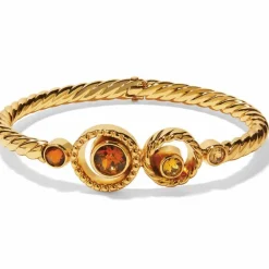 Brighton Halo Glow Hinged Bangle Gold Hot