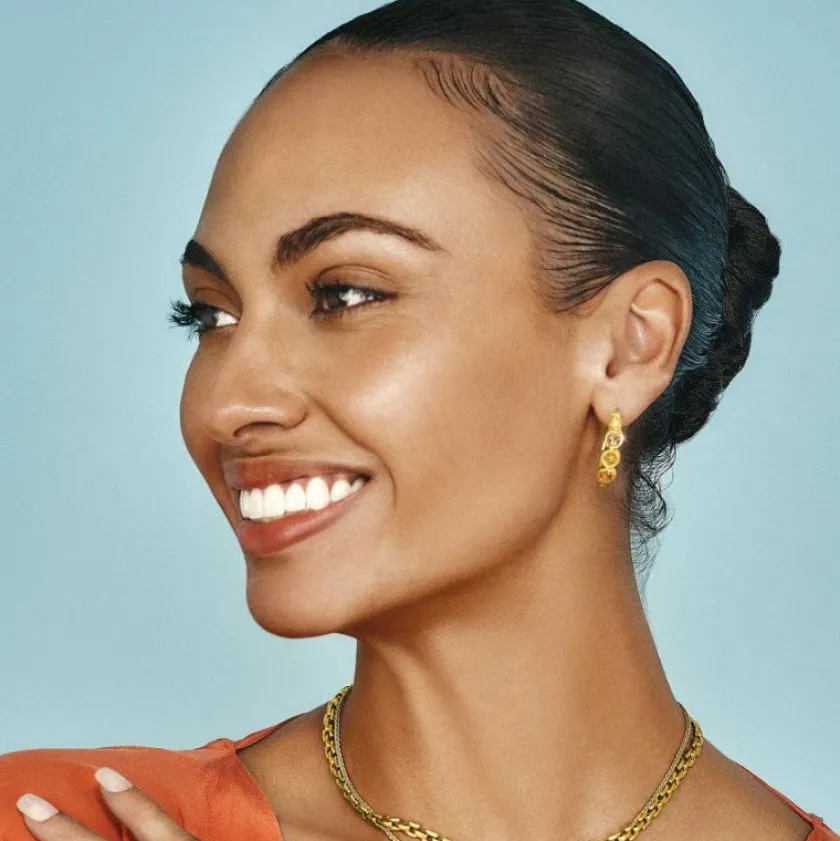 Brighton Halo Glow Trio Hoop Earrings Gold Fashion