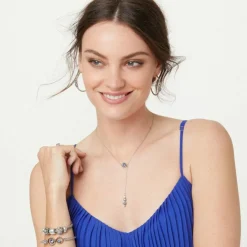 Brighton Halo Hoop Earrings Silver-Tanzanite Online