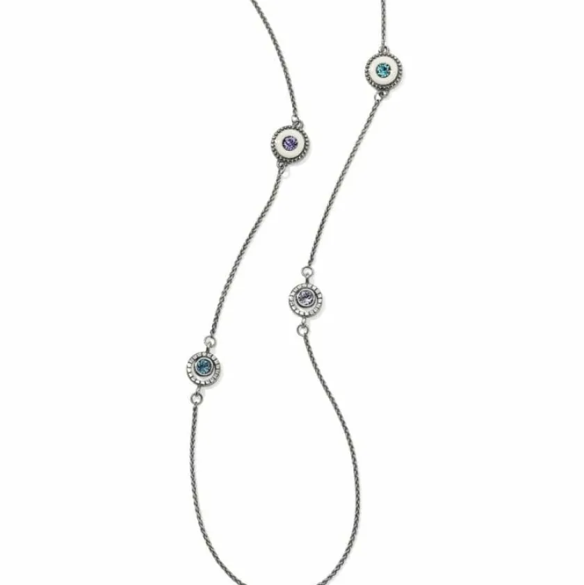 Brighton Halo Light Long Necklace Silver-White Online