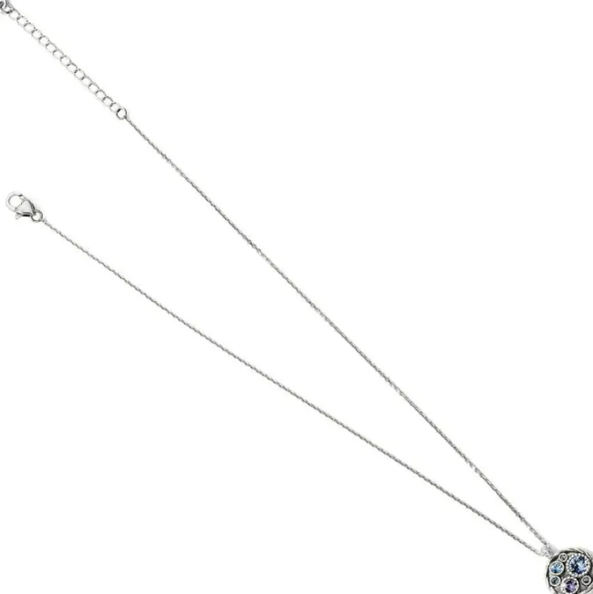 Brighton Halo Petite Necklace Silver-Tanzanite Fashion