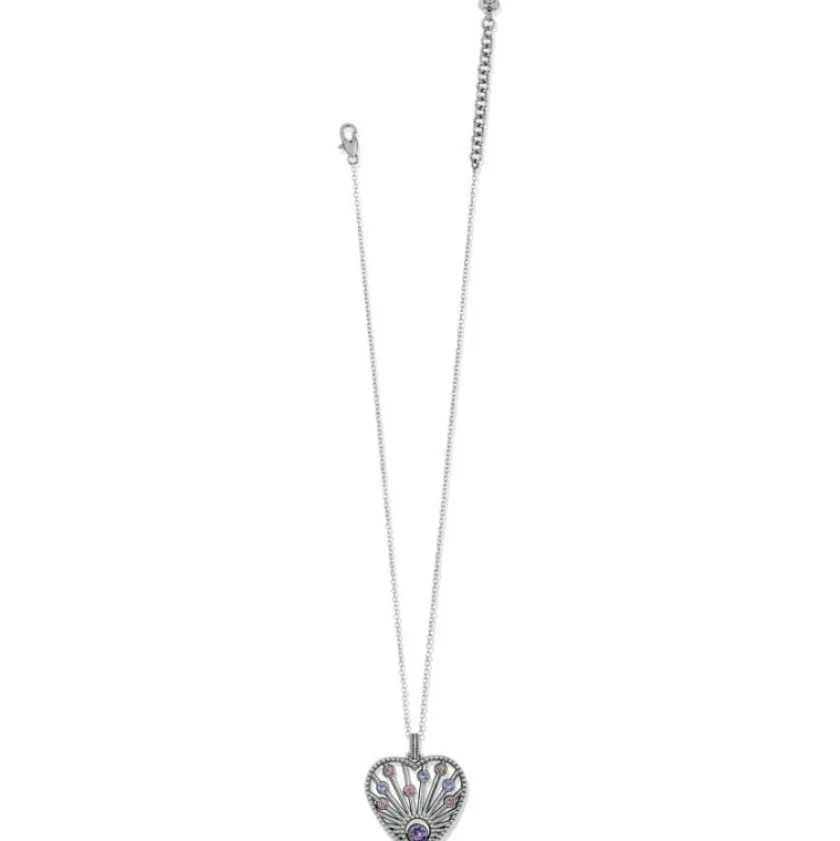 Brighton Halo Radiance Heart Necklace Silver-Multi Online