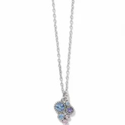 Brighton Halo Radiance Petite Necklace Silver-Tanzanite Best