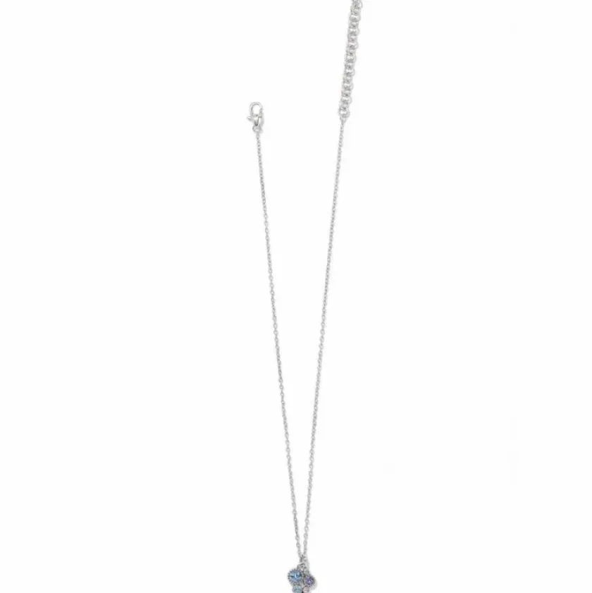 Brighton Halo Radiance Petite Necklace Silver-Tanzanite Best