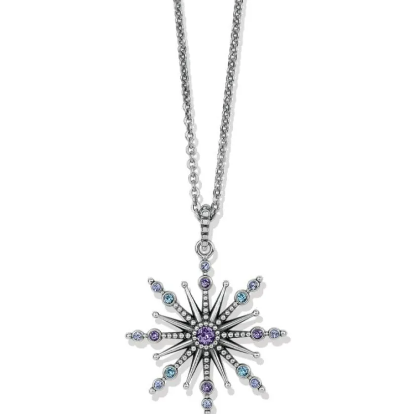 Brighton Halo Starlit Necklace Silver-Tanzanite Clearance