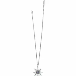Brighton Halo Starlit Necklace Silver-Tanzanite Clearance