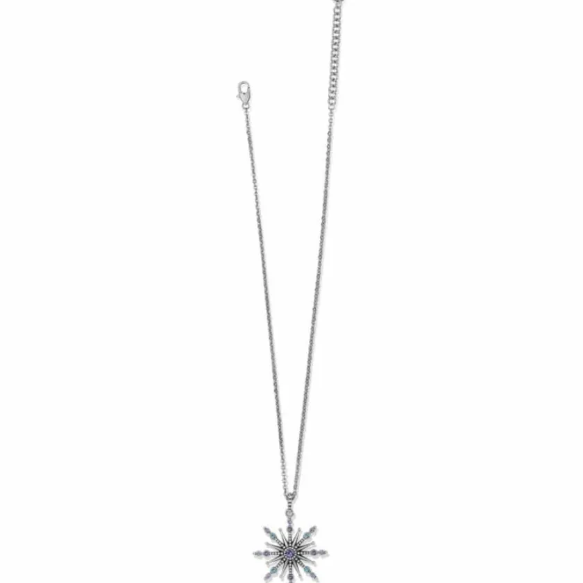 Brighton Halo Starlit Necklace Silver-Tanzanite Clearance