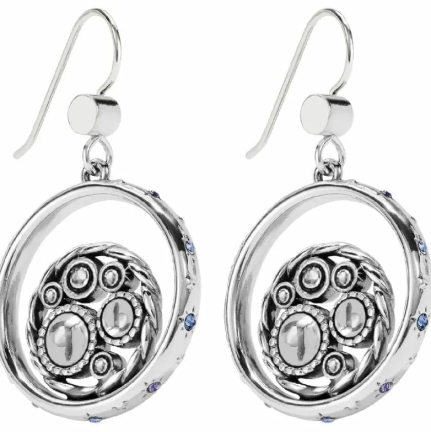Brighton Halo Tauri French Wire Earrings Silver-Tanzanite Best