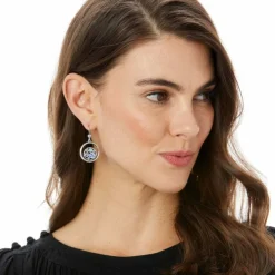 Brighton Halo Tauri French Wire Earrings Silver-Tanzanite Best