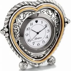 Brighton Heartbeat In Time Clock Silver-Brass Clearance
