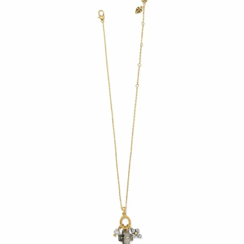 Brighton Heavenly Cross Short Necklace Silver-Gold New