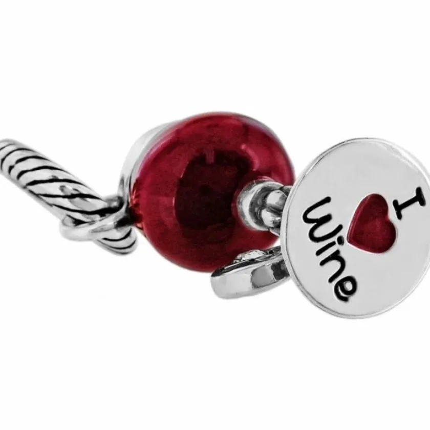 Brighton I Love Wine Charm Burgundy Fashion