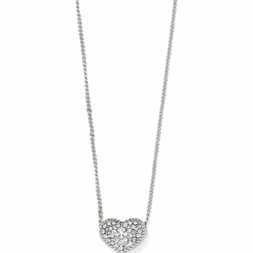 Brighton Illumina Celeste Heart Petite Necklace Silver Hot