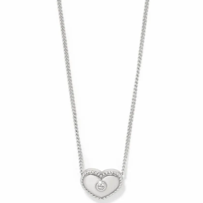 Brighton Illumina Celeste Heart Petite Necklace Silver Hot